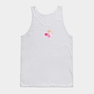 Cute fairy tale holding gift box valentine day Tank Top